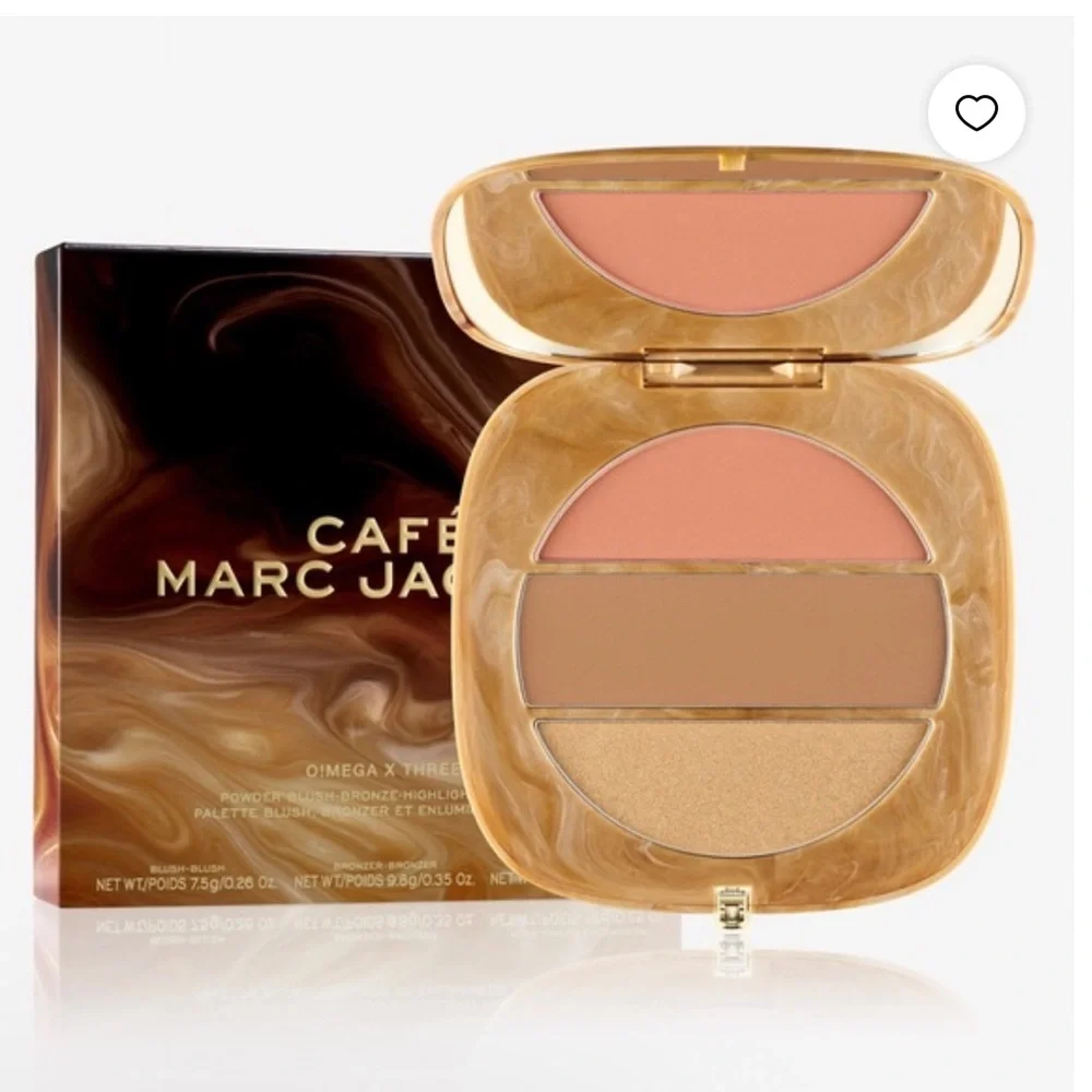 ✨Marc Jacobs O!Mega X Three Blush-Bronze-Highlighter Palette 200 TAN-TASTIC GLO!